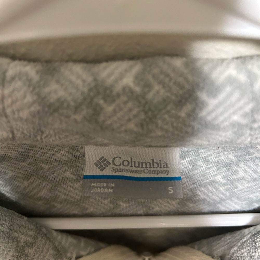 Columbia Gray Patterned Quarter-Zip Pullover - image 2